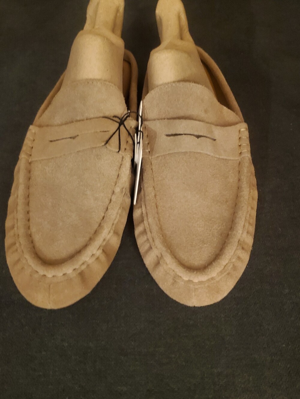 Jason Wu Women's Suede Penny Loafer Slides in Khaki